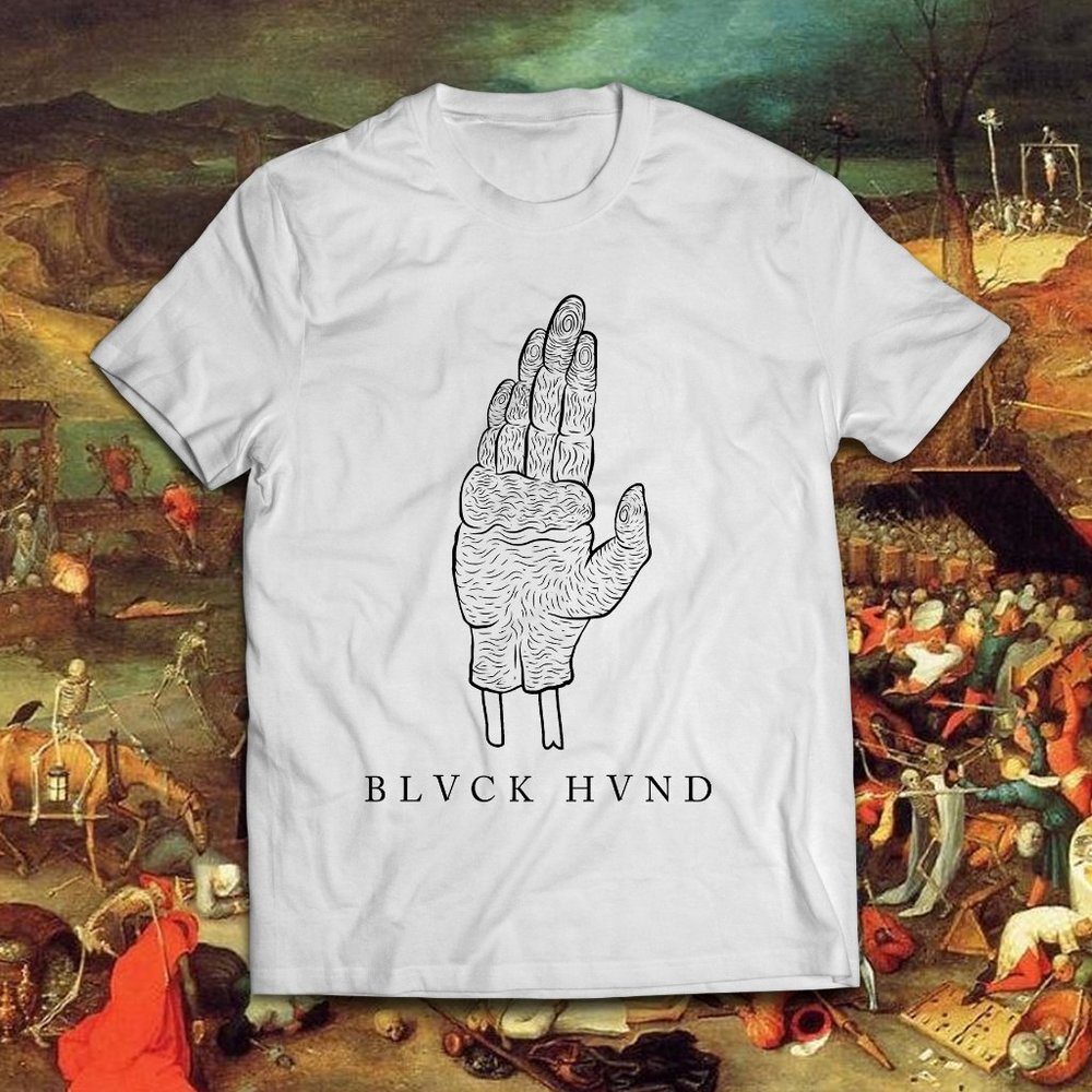 Black Hand White Vintage Painting Tee